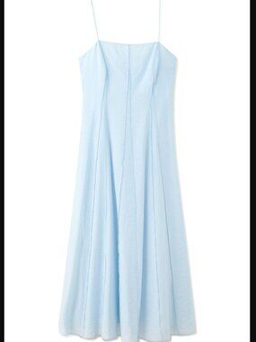 Mango Miel Strapless A-Line Dress Light blue